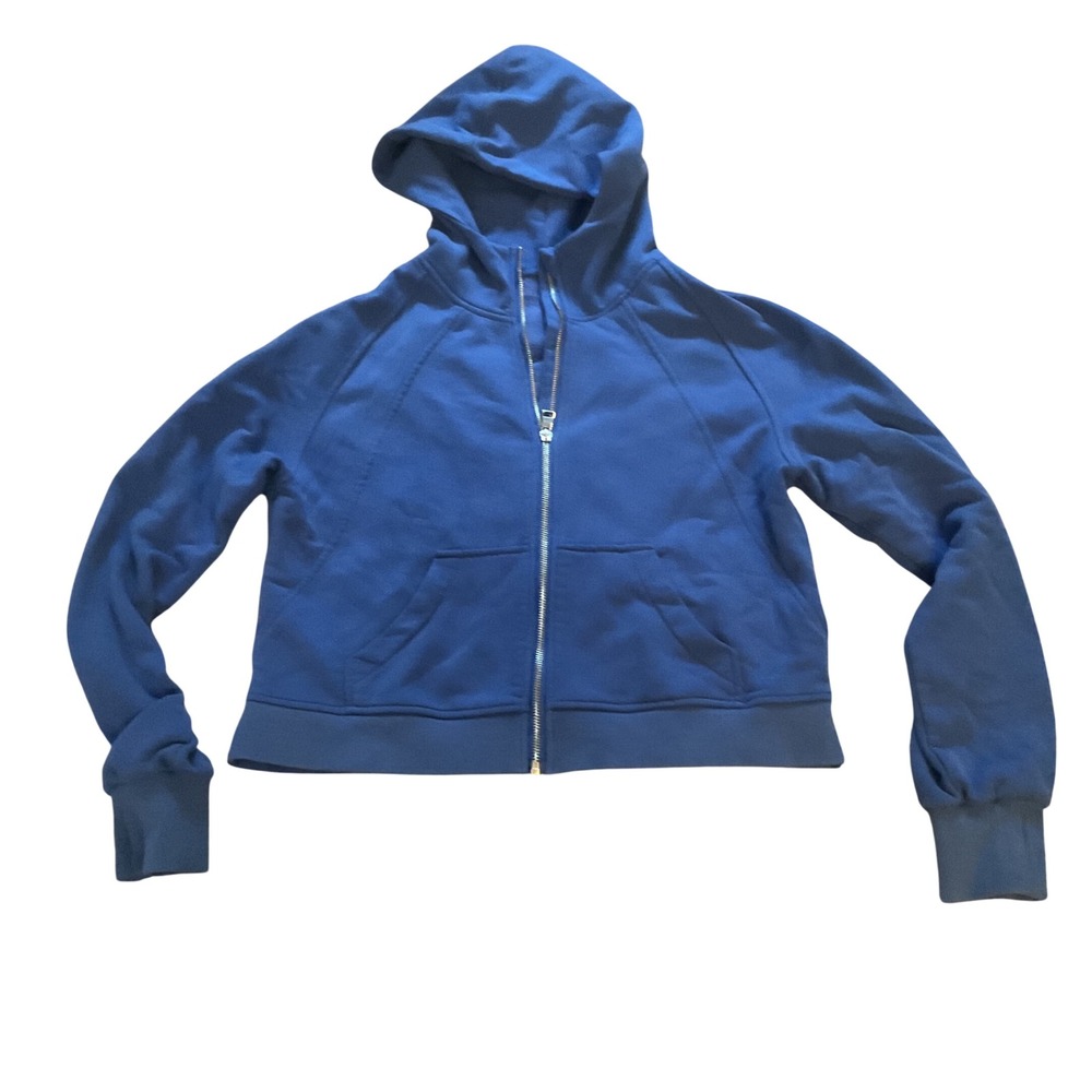 Lululemon Scuba Full Zip Hoodie Blue Cropped Sweatshirt Womens